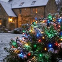 Product LED light chain for outside 120 9m colored-black
