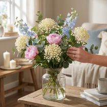 Product Hydrangea bud branch 55cm cream 6pcs