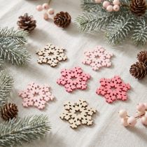 Product Snowflake Mix Pink, Rose, Natural Ø2cm 144 pcs