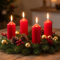Product Pyramid candles red 24 pcs