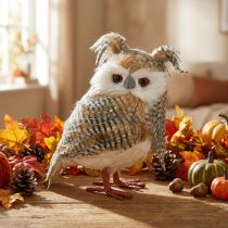 Product Decorative owl, autumn, forest animal, winter decoration H27cm