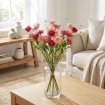 Product Rhodanthe Rosa-Pink Silk Flowers Artificial Plant Strawflower Bunch Decorative Flowers 46cm