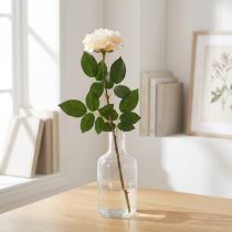 Product Creamy white apricot rose, silk flower, artificial roses L72cm Ø12cm