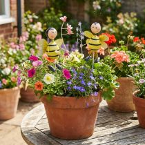Product Funny bees Metall garden décor Garden stakes Summer décor 11.5cm 4pcs