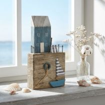 Product Maritime wooden decoration harbor promenade Shabby Chic H25.5cm