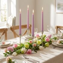 Product Taper Candles Wenzel Candles Lilac 250/23mm 12 Pcs