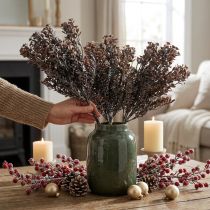 Product Artificial Plants Brown Autumn Decoration Winter Decoration Drylook 38cm 3 Pcs
