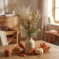 Product Artificial flowers Craspedia decorative bunch Eucalyptus Feather grass 55cm