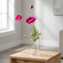 Product Artificial Poppies Decoration Silk Flowers Pink 70cm