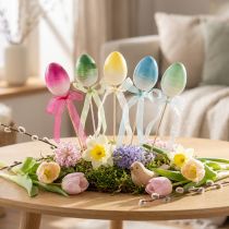 Product Flower Stick Easter Egg Plastic Eggs Colored 4×5.5cm 10 Pcs