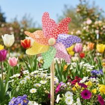 Product Windmill Decoration Small on Stick Coloured Ø14cm 30cm