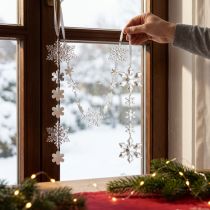 Product Winter Garland Ice Crystals Clear Silver White L150cm 2 Pcs