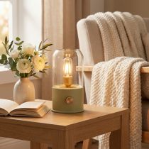 Product LED Table Lamp Retro Table Lamp Warm White Green H19.5cm