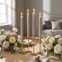 Product Taper Candles Solid Colored Gray 34mm x 300mm 4 Pcs
