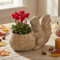 Product Planter with squirrel cast stone decoration 26×14×19cm