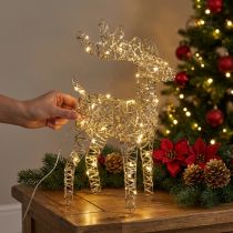 Product LED Reindeer Lights Christmas Decor Indoor Golden H40cm