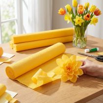 Product Florist crepe paper florist crepe sun yellow 50×250cm 5 pieces