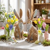 Product Decorative rabbit figurine for springtime home accents, 32cm, 2 pieces
