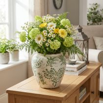 Product Vase with delicate plant pattern for home decoration 19cm