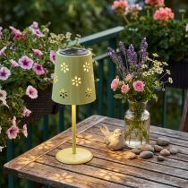 Product Solar LED table lamp with floral design, atmospheric outdoor lighting, 28cm