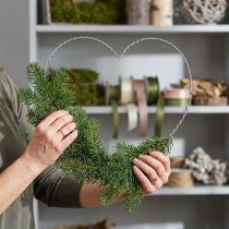 Product Wire Hearts 20cm Wave Rings Wreath Hoops Heart 10 Pcs