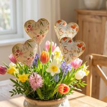 Product Flower Plug Heart Decorative Plug Heart Flowers 8×1.5×8cm 4 pcs
