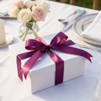Product Gift ribbon, purple taffeta ribbon, elegantly shiny, 25mm wide, 50m long