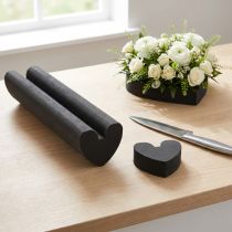 Product Oasis Black Ideal Floral Foam Heart Black 12x55cm