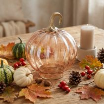 Product Pumpkin decoration glass glass pumpkin table decoration orange Ø14cm H18cm