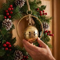 Product Decorative bell gold hanging decoration metal natural Ø14cm