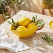 Product Decorative lemon bowl ceramic lemon bowl yellow 17×8cm