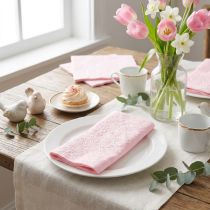 Product Napkins Pink Spring Ornaments Embossed 33x33cm 15 pcs