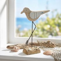 Product Sea decoration, deco seagull made of wood, shabby chic, blue and white H32cm