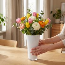 Product Vase “Fizzy” Ø16cm H27cm white, 1 pc