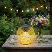 Product Solar lantern for garden and terrace in a modern design made of metal, 12cm