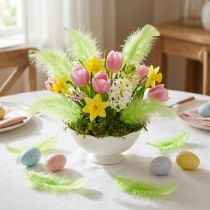 Product Feathers for crafting in light green feather decoration 5–10cm 20g