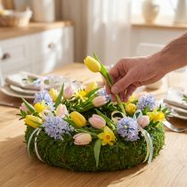 Product Moss wreath as a versatile base for creative floristry and decorating ideas, 20cm, 4 pieces