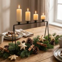 Product Candlestick Black Candlestick Advent wreath L38cm H31cm