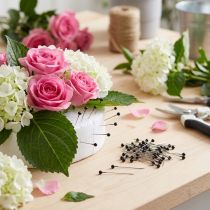 Product Black pearl-headed floristry pins, Ø4mm, 40mm, 150 pieces
