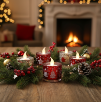 Product LED tea lights tea candles with remote control Ø3.5cm 6 pcs
