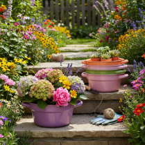 Product Metal decorative bowl, 4 spring colors, Ø17cm, 4 pieces