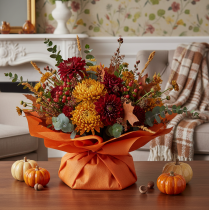 Product Florist crepe paper, orange roll, 50x250cm