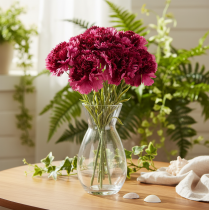 Product Artificial carnation, two-tone, long stem 56cm, bunch of 8