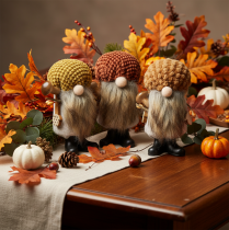 Product Gnome figurine with beard and pointed hat, 10cm, 3 pieces