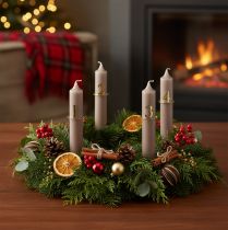 Product Candle ring taper candle number set for Advent wreath 3cm 4pcs