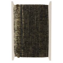 Product Black and gold fringed trim 4cm x 25m - Ideal for wreath decoration, mourning ribbon &amp; vintage accessories