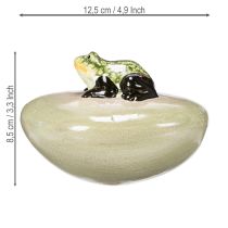 Product Decorative frog on stone for seasonal decoration, 13cm, 3 pieces