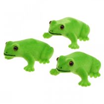 Product Frog decoration figure green table decoration decoration shop window 7.5cm 9pcs