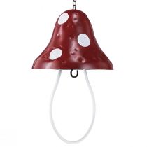 Product Feeding station metal fly agaric for hanging red white 25,5cm