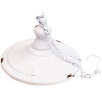 Product Hanging decoration shabby chic decorative bird feeder white Ø20cm
